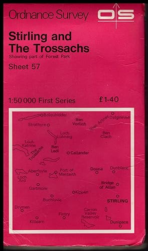 Ordnance Survey Map: STIRLING & THE TROSSACHS 1976. Showing part of Forest Park: Sheet No.57 1:50...
