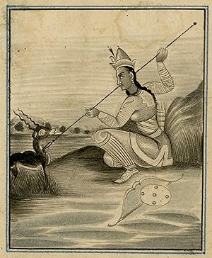 Empress Nur Jahan hunting an Indian Gazelle