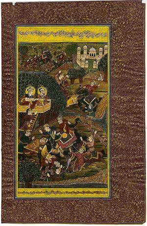 Emperor Jahangir with Empress Nur Jahan on a Tiger Hunt