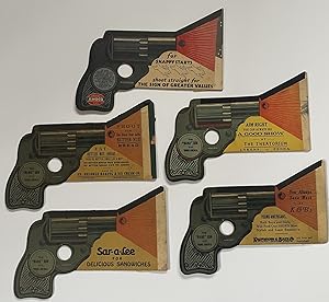 Lot of Five "Bang" Gun for Young America Advertising Trade Cards