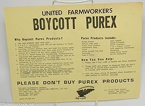 United Farmworkers Boycott Purex [handbill]