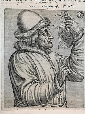 Kupferstich von 1584. Portrait Jean de Montreuil (1354-1418).