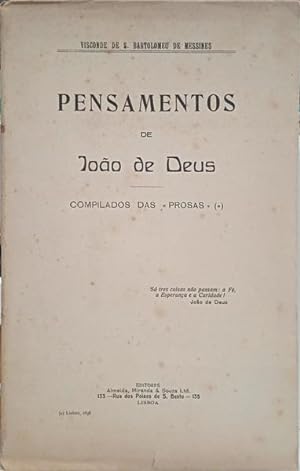 PENSAMENTOS DE JOÃO DE DEUS.