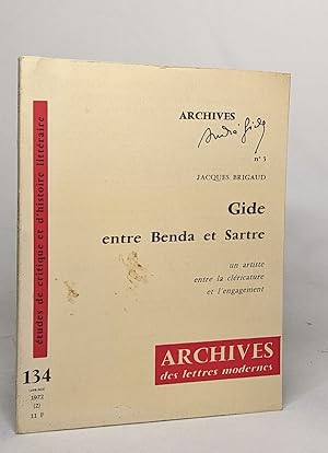 Archives des lettres modernes n°3 - gide entre benda et sartre