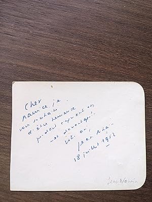Card signed by Jean Nohain (autograph / autographe)