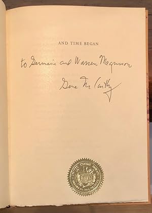 And Time Began - INSCRIBED to fellow US Senator Warren Magnuson