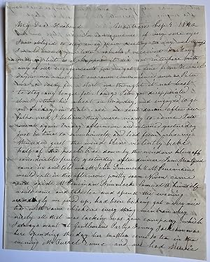 1842 Pennsylvania Manuscript Letter to Judge William Jessup From his Wife
