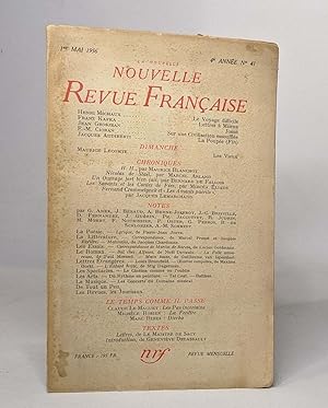 La nouvelle revue française - 4è année n°41 - 1er mai 1956