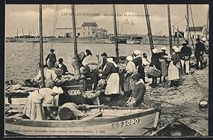 Ansichtskarte Les Sailes-d`Olonne, Sur les Cales de la Poissonnerie