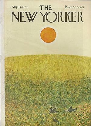 The New Yorker August 15, 1970 Ilonka Karasz FRONT COVER ONLY