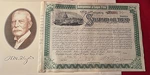 Original 1897 Standard Oil Stock Certificate Signed by Henry Flagler