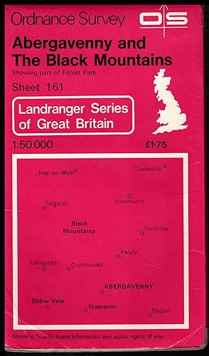 Ordnance Survey Map:ABERGAVENNY AND BLACK MOUNTAINS1979. Showing prt of National Park The Landran...