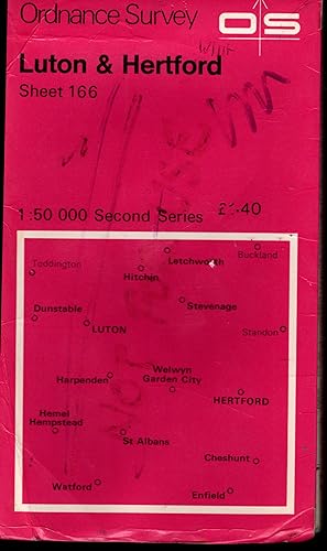 Ordnance Survey Map: LUTON & HERTFORD 1978 The Second Series of Great Britain: Sheet No.166 1:50,000