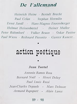 Action poétique n°89-90, Quatrième trimestre 1982 : De l'allemand.