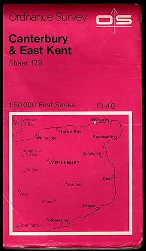 Ordnance Survey Map: CANTERBURY & KENT 1972 The First Series of Great Britain: Sheet No.179 1:50,000