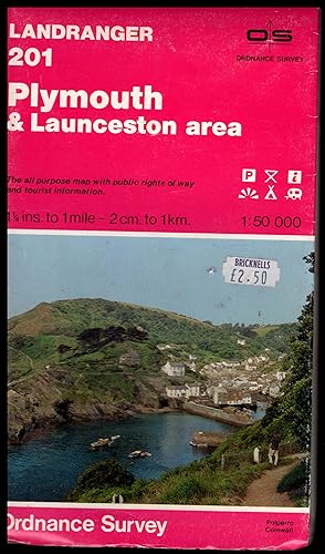 Ordnance Survey Map: PLYMOUTH & LAUCESTON AREA 1984 The Landranger Series of Great Britain: Sheet...