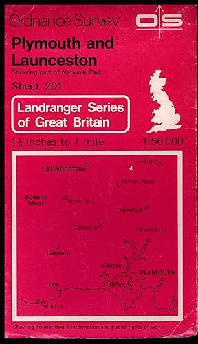 Ordnance Survey Map: PLYMOUTH & LAUCESTON: 1984 Showing part of National Park: The Landranger Ser...