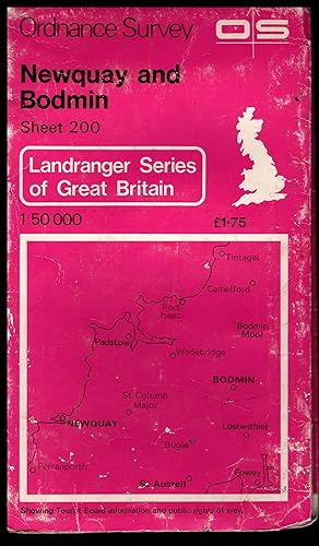 Ordnance Survey Map: NEWQUAY & BODMIN 1974 The Landranger Series of Great Britain: Sheet No.200 1...