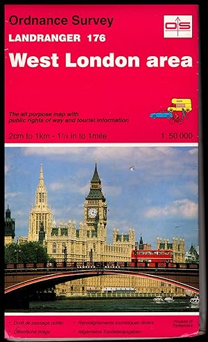 Ordnance Survey Map: WEST LONDON AREA 1995 The Landranger Series of Great Britain: Sheet No.176 1...