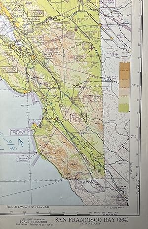 World War II AAF Aeronautical Chart, San Francisco Bay [360]