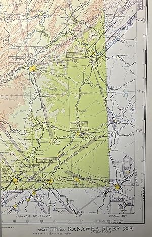 World War II AAF Aeronautical Chart, Kanawha River [358]
