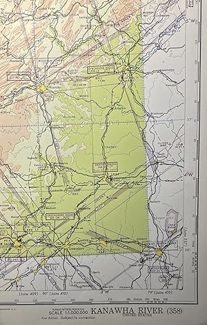 World War II AAF Aeronautical Chart, Kanawha River [358]