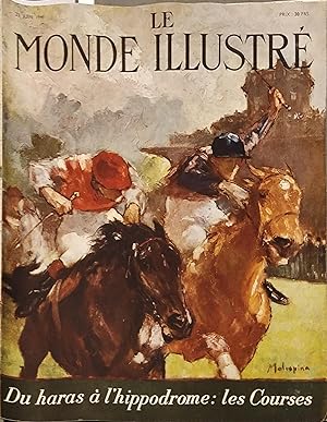 Le Monde illustré N° 4313. En couverture : Les courses. 18 juin 1945 à l'Arc de triomphe.- Vichy....