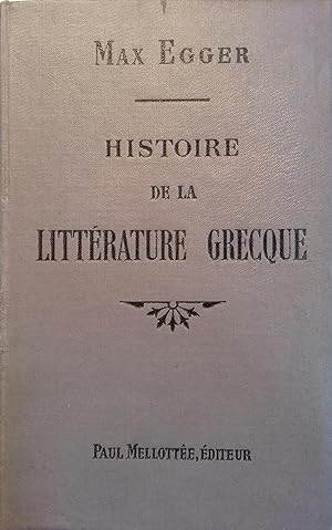 Histoire de la littérature grecque. Vers 1900.