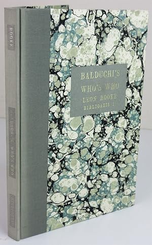 Balduchis Whos Who, Hardcover Signed Limited Edition Biblioasis 1