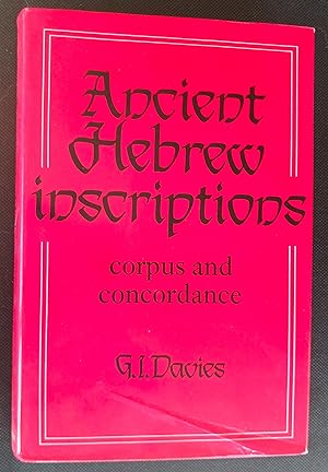 Ancient Hebrew Inscriptions: Corpus and Concordance