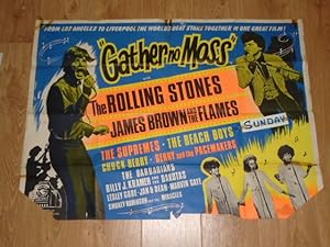 Original Vintage Quad Movie Poster"Gather no Moss" with The Rolling Stones, James Brown and the F...