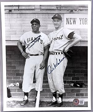 Signed Photograph of Willie Mays and Al Kaline
