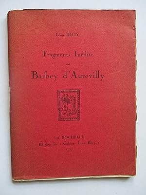 Fragments inédits sur Barbey d'Aurevilly