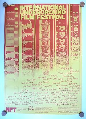 A poster for the first International Underground Film Festival, held at the National Film Theatre...