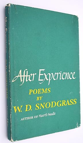 AFTER EXPERIENCE Poems And Translations [SIGNED]