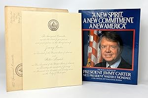1977 Jimmy Carter Inauguration Invitation with Official Inaugural Book (A New Spirit, A New Commi...