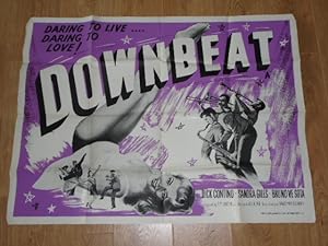 Downbeat Quad Film Poster Starring Dick Contino, Sandra Giles, Bruno Ve Sota