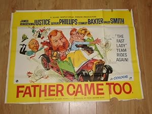 Father Came Too Quad Film Poster Starring James Robertson, Leslie Philips, Stanley Baxter, Sally ...