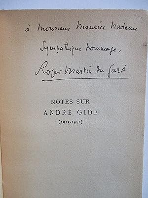 Notes sur André Gide (1913-1951)