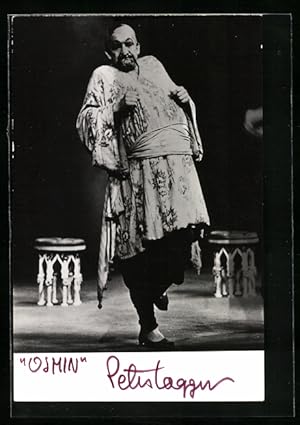 Ansichtskarte Opernsänger Peter Lagger als Osmin, mit original Autograph