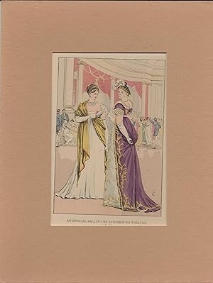 1898 Women's History of French Fashion Watercolor Print #46