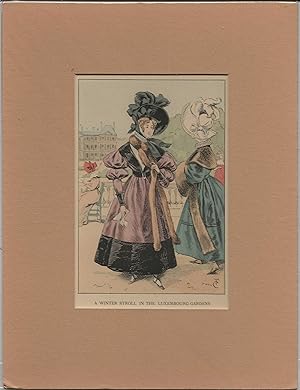 1898 Women's History of French Fashion Watercolor Print #40