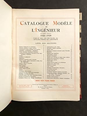 Catalogue modèle de l'Ingénieur. Deuxième édition. 1926 - 1928. Publié par les éditeurs du Catalo...