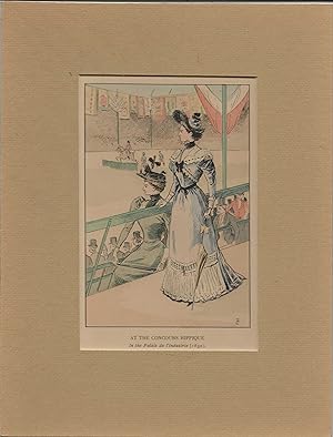 1898 Women's History of French Fashion Watercolor Print #96