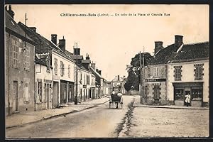Carte postale Chilleurs-aux-Bois, un coin de la Place et Grande Rue