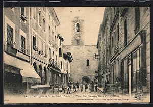 Carte postale Saillans, La Grand`Rue et l`Eglise