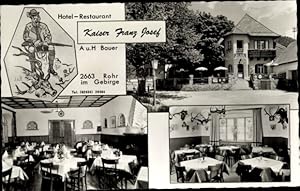 Ansichtskarte / Postkarte Rohr im Gebirge im Burgenland, Hotel Restaurant Kaiser Franz Josef, Spe...