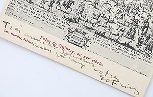 Carte postale autographe signée à son ami l'éditeur, galeriste et marchand d'art Louis Soullié