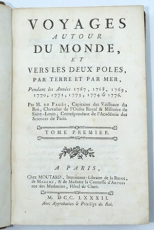 Voyage autour du Monde, et vers les deux Pôles, pendant les années 1767, 1768, 1769, 1770, 1771, ...