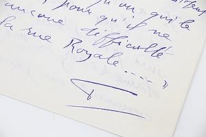 Belle lettre autographe signée à son ami Pierre Louÿs notamment à propos de son état-major qui le...